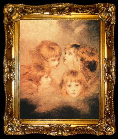 framed  Sir Joshua Reynolds Heads of Angels, ta009-2